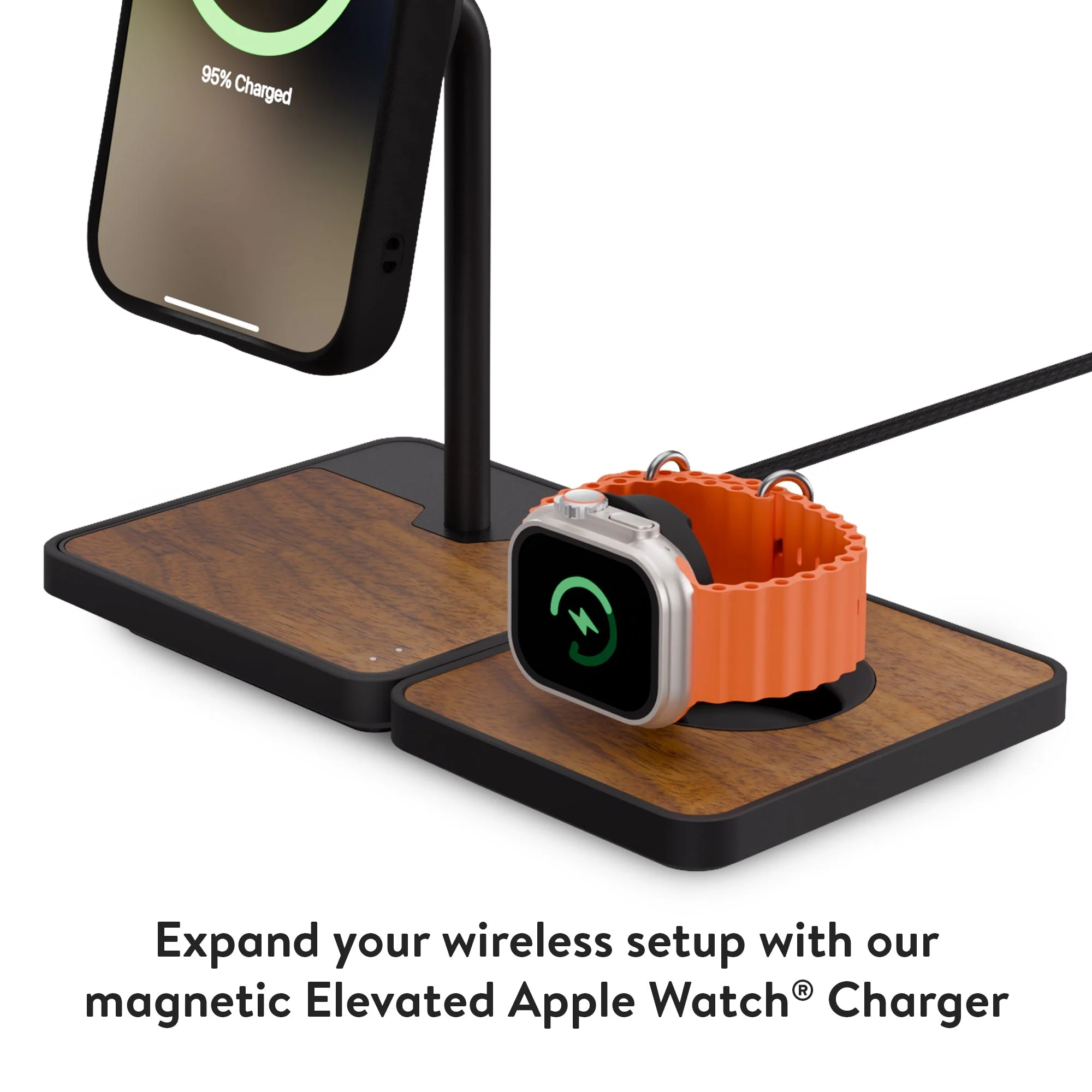 Wireless Charging Stand - Walnut - Image 7
